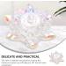 Minkissy Crystal Dappen Dish with Lid - Flower Shaped Glass Cup for Nail Art | Manicure Mixing Bowl & Tools - Buy Online on SooperMarket.com