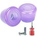 Nezylaf 2 Pcs Roller Skate Toe Stoppers Brake Block Shoes Holder with Screw Arbor with Nuts Mini Wrench, Double-Row Roller Skating Brake Jam Plugs Violet