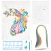 WEBEEDY Quilling Kit Paper Quilling Kit for Adults Beginner DIY Craft Quilling Paper Filigree Painting Kit with Tool Handmade Home Room Wall Art Decor Creative Gift 8 * 10-inch (Unicorn)