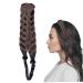 Braid Headband 5 Strands Synthetic Hair Braided Headband Chunky & Wide Plaited Braid Hair Band Adjustable Elastic Stretch Hairpiece for Girls (Style 3)