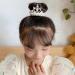 White Pearl Crown Hair Ties Set - 7 Pcs Elastic Hair Scrunchies with Beaded Ponytail Holder for Women and Girls - Buy Online on SooperMarket.com
