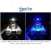 Wave One Marine Dual Color LED Marine Spreader Light - White Housing White & Blue | High Lumen Output - Stainless Hardware & Bracket - IP68 Waterproof - Multicolor - Boat Deck Flood Beam - Buy Online on SooperMarket.com