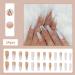 French Tips Rhinestone Gradient Press-on Nails by RUNRAYAY - Full Cover Coffin Shape Fake Nails for Women - Acrylic Stick-on Nail Set for Spring/Summer - Buy Online on SooperMarket.com