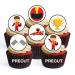 PRECUT Car Racing Edible Cupcake Toppers - Race Cars Theme #2 Premium Thickness SWEETENED VANILLA - wafer card disc cake decorations (Pack of 24)