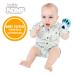 BabyNoms Teething Mitten - Dino Blue | Safe Silicone Teething Toy for Self-Soothing Relief - Buy Online on SooperMarket.com