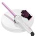 DAN Technology Curling Iron 1/2 inch Thin Curling Wand Adjustable Temperature Tourmaline Impregnated Ceramic Barrel Dual Voltage Hair Wand 60 min Shut Off 1/2 Inch White