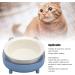 Elevated Blue Ceramic Cat Bowl - Increased Ceramic Food Bowls for Cats & Kittens - Durable Inclined Design - Buy Online on SooperMarket.com
