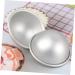COHEALI Circle Stencil 4PCS soap molds food molds cake mold Aluminum Molds Bath Moulds cake pan puck 3d baking mold Silver medium - Buy Online on SooperMarket.com