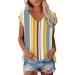 Short Sleeve T Shirts Clothing Woman T-Shirt Casual Black Clothing Top Women's Floral Pattern for Women Crop Tops Shirt Shirts Top Women's Summer Tank Top 2-yellow M - Buy Online on SooperMarket.com