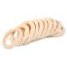 10 Pack Wooden Baby Teethers - 65mm Maple Teething Toys for DIY Crafts - Beige Baby Teethers - International Shipping - Buy Online on SooperMarket.com