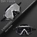 Adult Pano 3 Window Scuba Diving Mask - Anti-Fog Swim Goggles with Nose Cover | Tempered Glass Snorkel Dive Mask for Snorkeling, Freediving, Swimming - Black - Buy Online on SooperMarket.com