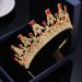 Kamirola Queen Crystal Tiara Headband for Women - Gold Red Wedding Hair Accessory - Buy Online on SooperMarket.com