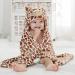 Gneliwm Baby Hooded Blanket Swaddle Wrap | Soft Plush Bath Towel for Newborns, Infants, and Toddlers - Brown - Buy Online on SooperMarket.com