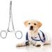 Hemostat Zonge Stainless Steel Pet Ear Cleaning Scissors - Curved Pointed Anti-Slide Tool for Dogs & Cats - Buy Online on SooperMarket.com
