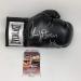 Autographed/Signed Thomas Hitman Hearns Black Everlast Boxing Glove JSA COA Auto