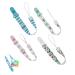 Baby pacifier chain clips 4pcs pacifier band baby pacifier chains with holder clip pacifier holder pacifier band fabric nipple band pacifier chains clips for girls boy