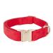YUDOTE Ultra-soft dog collar natural cotton cord for small dogs with sensitive skin red S (1 pack) red