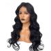 SHIYID Body Wave Lace Front Wig - Natural Hairline Black Color Synthetic Wig for Women | High-Temperature Fiber - Buy Online on SooperMarket.com