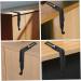ABOOFAN 2pcs Metal Cabinet Hooks Heavy Duty Clothes Hanger Towel Hooks Metal Hook Wall Hanging Household 8.00X7.00X1.20CM Black - Buy Online on SooperMarket.com