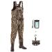 TIDEWE Chest Waders with Boots Hanger for Men, Realtree MAX5 Camo Waterproof Fishing Bootfoot Waders for Fishing & Hunting M6/W8