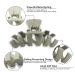 Matte Large Hair Claw Clip - 4.5 Inch Non-Slip Claw for Thick or Thin Hair - Strong Hold - 5 Colors - Women/Girls Accessory - Buy Online on SooperMarket.com