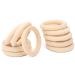 65mm Unfinished Wooden Rings - Natural Baby Teething Circles for Crafts 10 Pack - Buy Online on SooperMarket.com