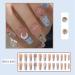yilin 1Set Star Moon Color Blocking Wearable Nail Sea Salt Macaron Color Clear Diamond Model - Buy Online on SooperMarket.com