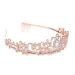 Birthday Queen Sash & Rhinestone Tiara Set - Rose Gold Bridal Crown Headpieces - Buy Online on SooperMarket.com