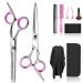 Hairdressing Scissors Thinning Scissor Set Hair Dressing Sizzors Kit Hair Cutting Scissors Set Professional 10 Pcs Barber Kit Haircut Scissor Hair Thinning Scissors Hairdresser Shears for Women Pink Pink-10
