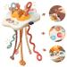 Jiosdo Montessori toy from 6 months silicone tensile cord tooth sensors toys baby toys motoric toy montessori toy baby gifts for baby 18 months (set egg)