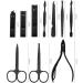 23 Pieces Black Stainless Steel Nail Clippers Set with Incisive Edges and Easy to Carry Nail Clipper Kit Ages Suitable for Hand and Foot Care Needs - Buy Online on SooperMarket.com