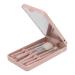 LED Makeup Mirror & Brush Set | High Clarity Rotating & Folding | Travel-Friendly Beauty Kit - Buy Online on SooperMarket.com
