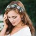 IYOU Flower Wedding Hair Vines Blue Crystal Bride Headband Leaf Guest Bridesmaid Hair Accessories for Women - Buy Online on SooperMarket.com
