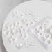 600 Pcs White Pearls 3D Nail Charms - Multi Shapes Heart Bowknot Star - Acrylic Beads for DIY Manicure & Jewelry - Buy Online on SooperMarket.com