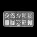 Bodhi2000 Nail Art Stamping Kit 1 Stamping Plate +1 Stamper + 1 Scraper Manicure Stamping Kit work for Nail Art Design and Decoration Template Random - Buy Online on SooperMarket.com