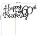 Arthsdite 1 Pc Happy 60th Birthday Cake Topper 60 Cake Topper Happy 60 Birthday Cake Decoration for 60th Cheers to 60 Birthday Party Decoration Supplies - Black Glitter Black 60 - Buy Online on SooperMarket.com