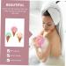 FRCOLOR Body Scrubber Set - 3pcs Ice Cream Bath Balls & Puff for Spa-Quality Cleansing | Perfect Loofah Cleaner & Bathing Sponge for All Skin Types - Buy Online on SooperMarket.com