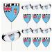 Fiji Flag Rugby Ball Food & Cupcake Picks Toppers Party Decorations (14 Pack)