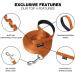 Loutep 5m Dog Training Leash - Durable Nylon Long Leash with Padded Handle & Heavy Duty Swivel Hook - Orange - Buy Online on SooperMarket.com