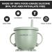 Cooshi Kids 9 Piece Baby Self Feeding Tableware Set - Divided Suction Plate, Suction Bowl, Sippy Cup, Bib, Placemat, Weaning Fork + Spoon + Kids Spoon + Fork Set - Green - Buy Online on SooperMarket.com