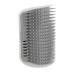 certainoly Cat Self Groomer - Soft Cat Grooming Brush - Soft Wall Corner Scratcher Massage Combs Grooming Brush Tool for Kitten Puppy with Long or Short Gray