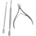 Nicfaky Nail Cuticle Nipper with Trimmers Pack of 6 Manicure Scraper Tool - Buy Online on SooperMarket.com