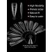 Kalolary 120pcs Clear Dual Nail System - MOOLD ACYLL Stiletto Nail Extension Tips | Nail Art & Manicure Tools in 12 Sizes with Scale Drop Shape - Buy Online on SooperMarket.com