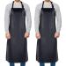 Homsolver 2er-pack waterproof rubber vinyl apron chemical-resistant work apron with adjustable plastic aprons butcher for dishwasher.