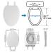 Hibbent Elongated Toilet Seat with Built-in Potty Training Seat | White Slow Close Lid for Kids & Adults - Buy Online on SooperMarket.com