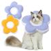 XINRUI 2 Pack Soft Cat Cone Collar Adjustable Soft Cone for Cats Recovery After Surgery Cute Protective Cat Recovery Collar for Kitten Puppies (Purple & Yellow)