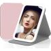 EFAILY Lighted Makeup Mirror - 3 Colors, Dimmable Touch Screen, USB Rechargeable - Pink - Buy Online on SooperMarket.com