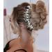 Unicra Flower Bride Wedding Hair Vine Silver Crystal Hair Accessories Pearl Bridal Headpiece for Women and Bridesmaid - Buy Online on SooperMarket.com