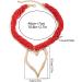 Shop Oralgo's Fashionable Multi-Layered Pearl Choker Necklace with Large Metal Heart - Gold & White Statement Jewelry for Collarbone Style - International Shipping Available - Buy Online on SooperMarket.com