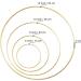 8 Pack Large Metal Floral Hoop Wreath Macrame Rings - Gold (6, 8, 10, 12) for Wedding Decor & DIY Crafts - Buy Online on SooperMarket.com